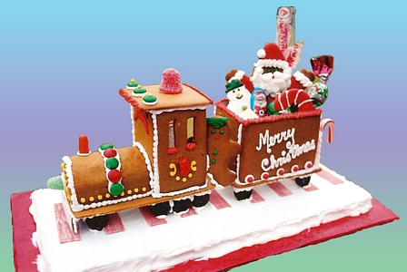 gingerbread train santa's train santa train santas train Gingerbread House Candies Inside